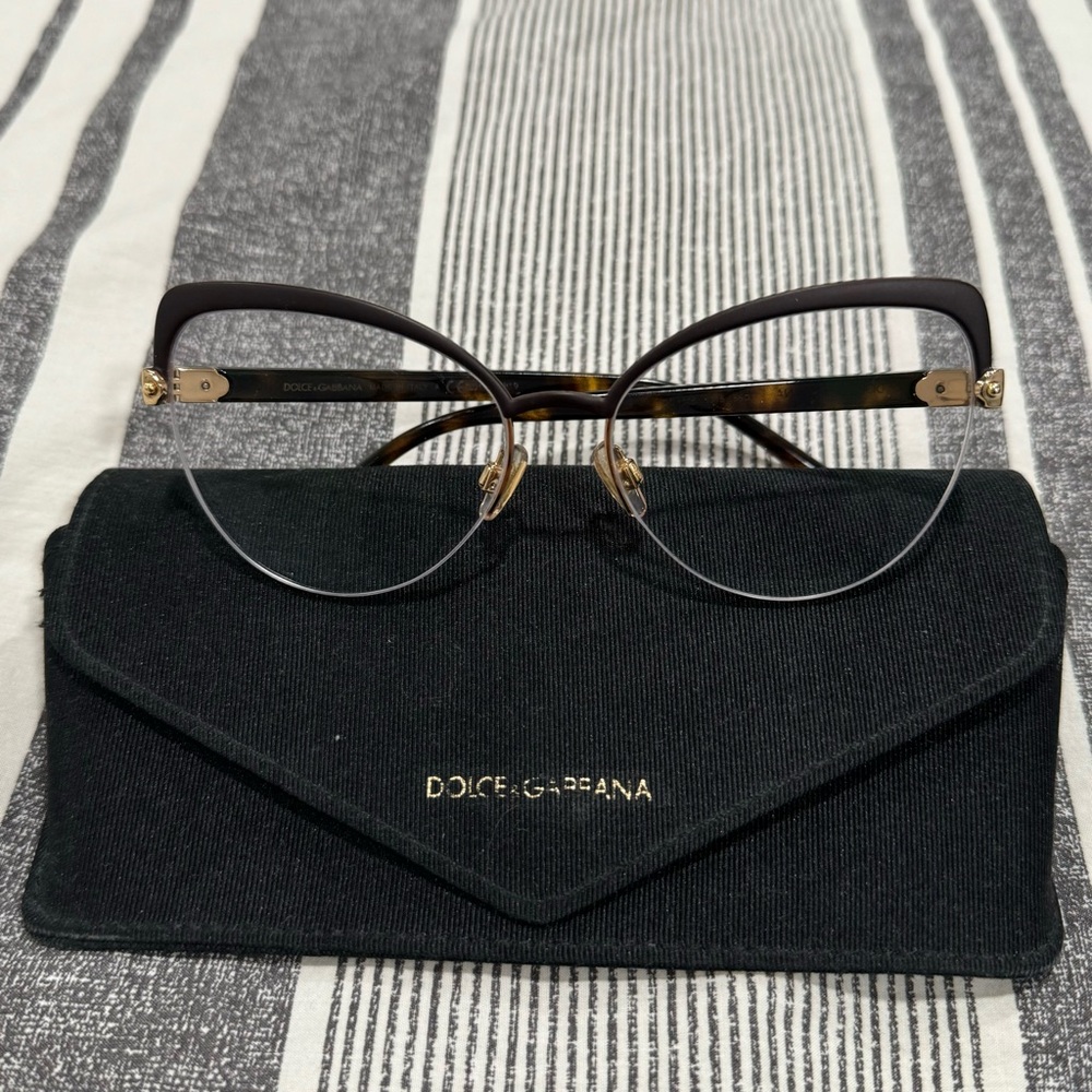 Dolce & Gabbana Cat-Eye Glasses DG 1305 Size 55 16 140